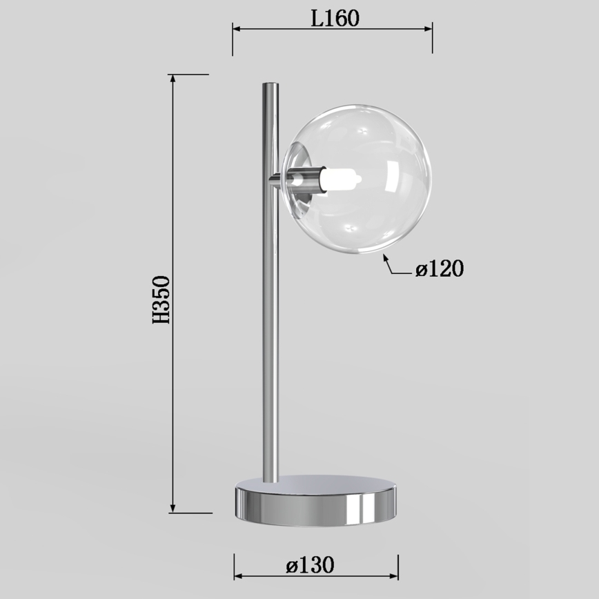 ONLI - Stolní lampa KIMBERLY 1xG9/6W/230V 35 cm lesklý chrom