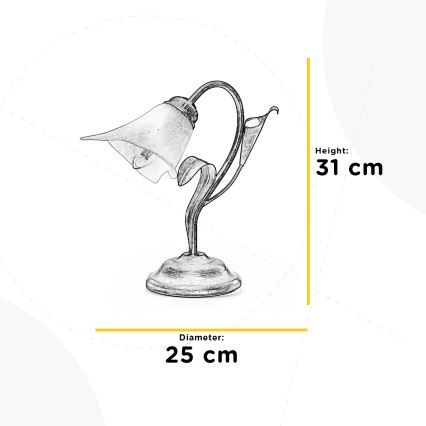 ONLI - Stolní lampa LUCREZIA 1xE14/6W/230V bronzová