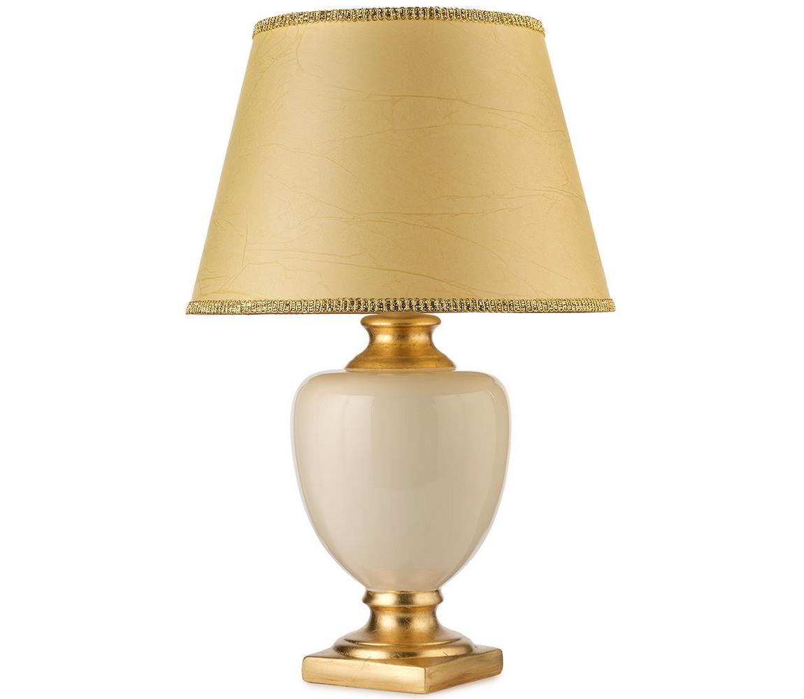 ONLI ONLI - Stolní lampa MOZART 1xE27/22W/230V béžová/zlatá 75 cm OL0007