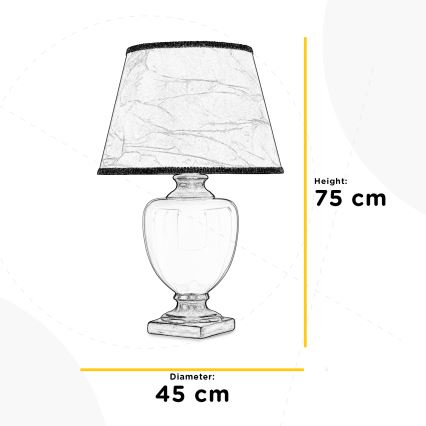 ONLI - Stolní lampa MOZART 1xE27/22W/230V černá/zlatá 75 cm