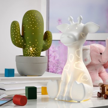 ONLI - Stolní lampa PORCELLANA 1xE14/6W/230V 27 cm kaktus