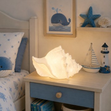 ONLI - Stolní lampa PORCELLANA 1xE14/6W/230V 29 cm mušle