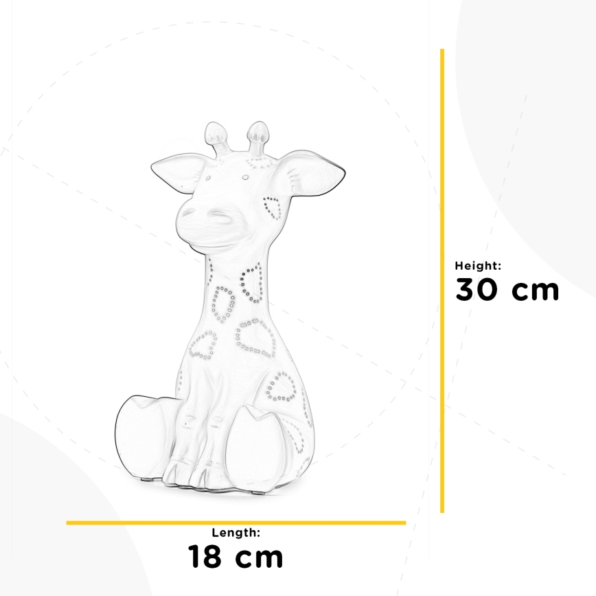 ONLI - Stolní lampa PORCELLANA 1xE14/6W/230V 30 cm žirafa