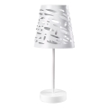 ONLI - Stolní lampa RICKY 1xE14/10W/230V 28 cm bílá