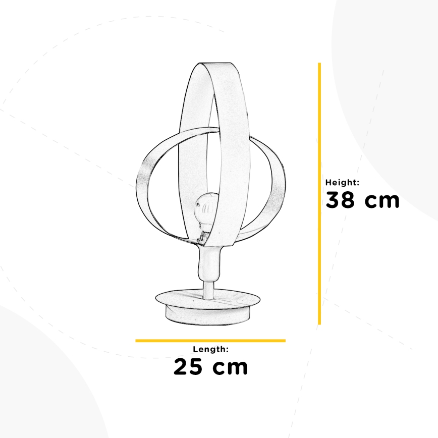 ONLI - Stolní lampa SERENA 1xE14/6W/230V bílá 38 cm