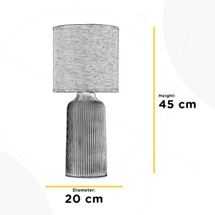 ONLI - Stolní lampa SHELLY 1xE27/22W/230V hnědá 45 cm