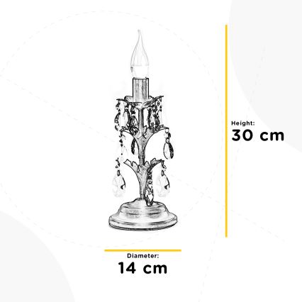 ONLI - Stolní lampa TERESA 1xE14/6W/230V bílá