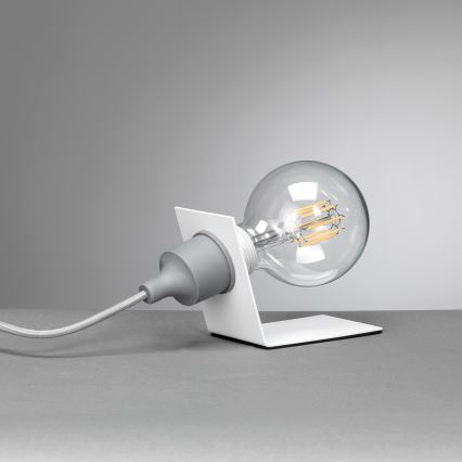 ONLI - Stolní lampa WIRE 1xE27/15W/230V šedá/bílá