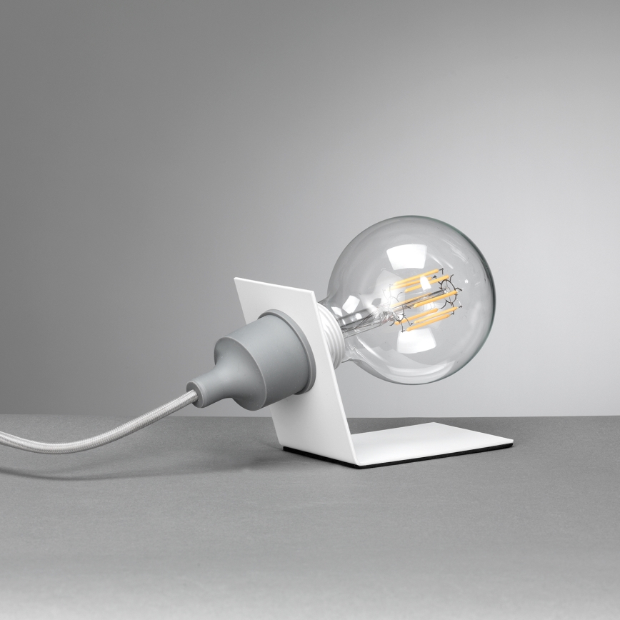 ONLI - Stolní lampa WIRE 1xE27/15W/230V šedá/bílá