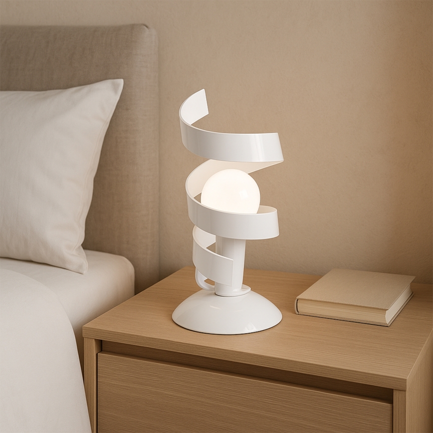 ONLI - Stolní lampa ZOE 1xE14/6W/230V 22 cm bílá