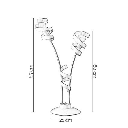 ONLI - Stolní lampa ZOE 2xE14/6W/230V 65 cm bílá