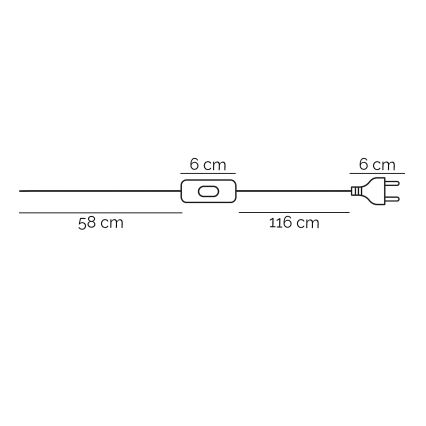 ONLI - Stolní lampa ZOE 2xE14/6W/230V 65 cm bílá
