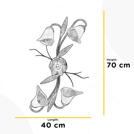 ONLI - Stropní svítidlo ALGA 4xE14/6W/230V bronzová