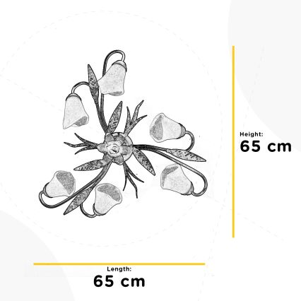 ONLI - Stropní svítidlo ALGA 6xE14/6W/230V bronzová