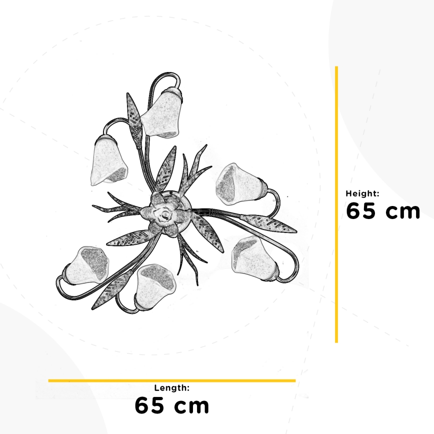 ONLI - Stropní svítidlo ALGA 6xE14/6W/230V bronzová