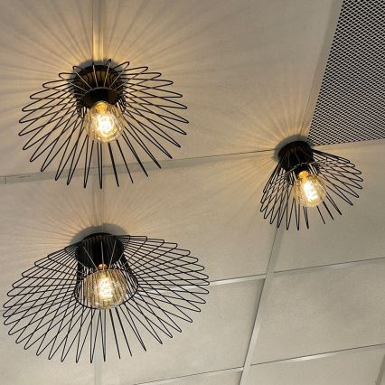 ONLI - Stropní svítidlo DUCCIO 1xE27/22W/230V pr. 60 cm černá