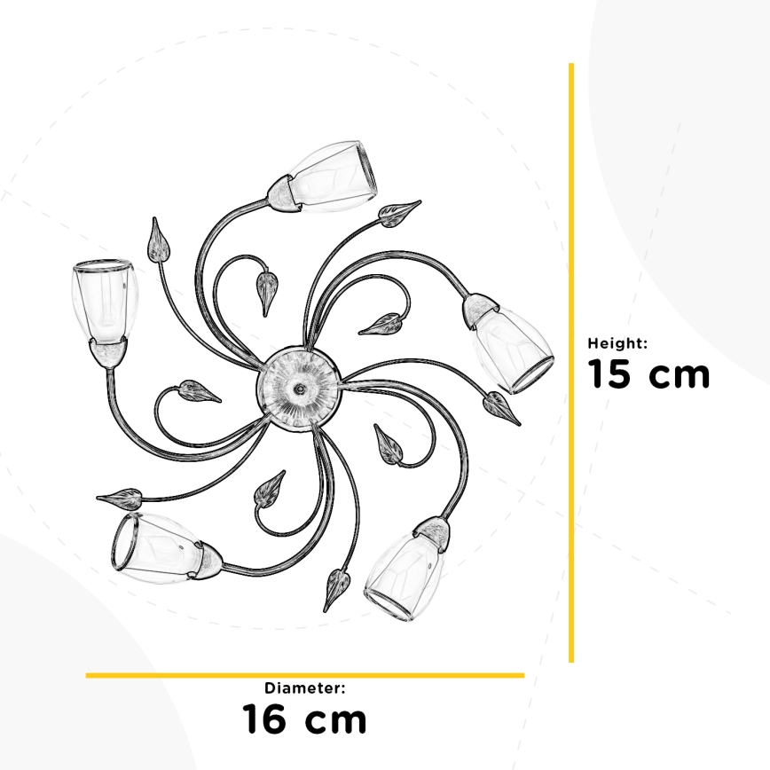 ONLI - Stropní svítidlo LILIANA 5xE14/6W/230V