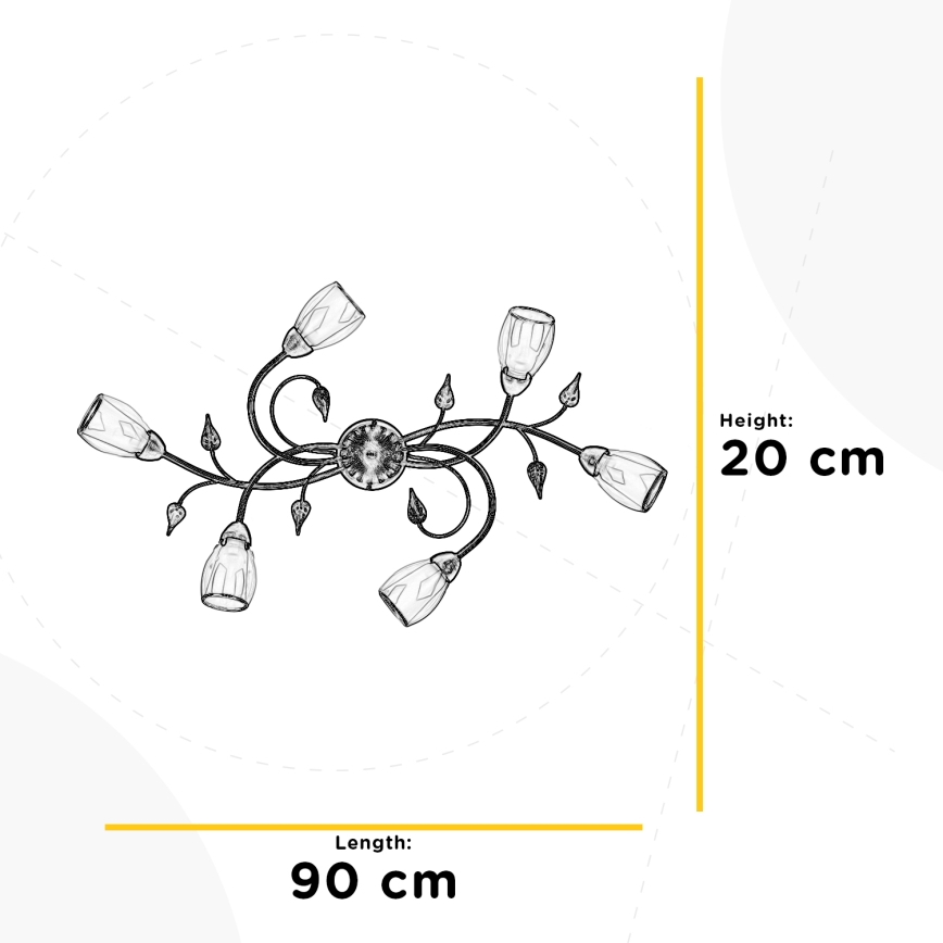 ONLI - Stropní svítidlo LILIANA 6xE14/6W/230V