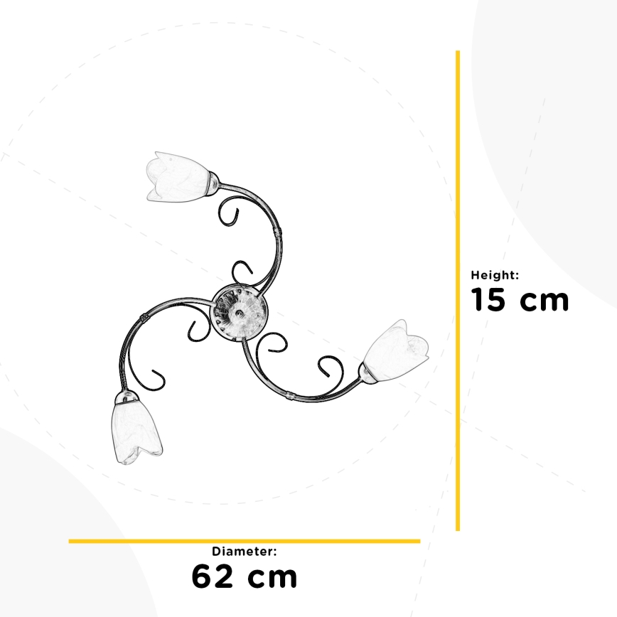 ONLI - Stropní svítidlo ODINO 3xE14/6W/230V