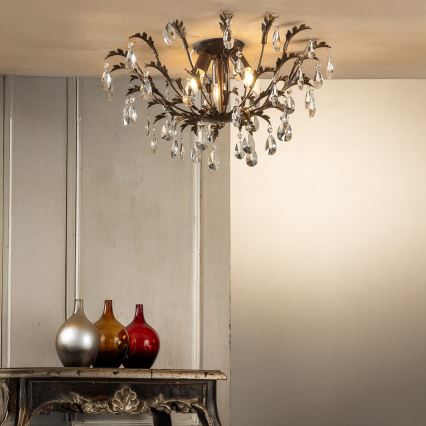 ONLI - Stropní svítidlo TERESA 3xE14/6W/230V bronzová