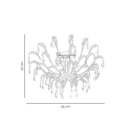 ONLI - Stropní svítidlo TERESA 3xE14/6W/230V bronzová
