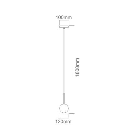 Open Design OR80087 - Koupelnový lustr na lanku BAO 1xG9/8W/230V IP44 zlatá