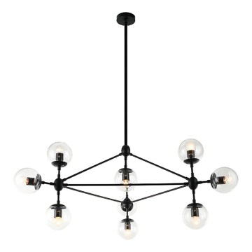 Open Design OR80094 - Lustr na tyči BAO 10xE27/8W/230V černá