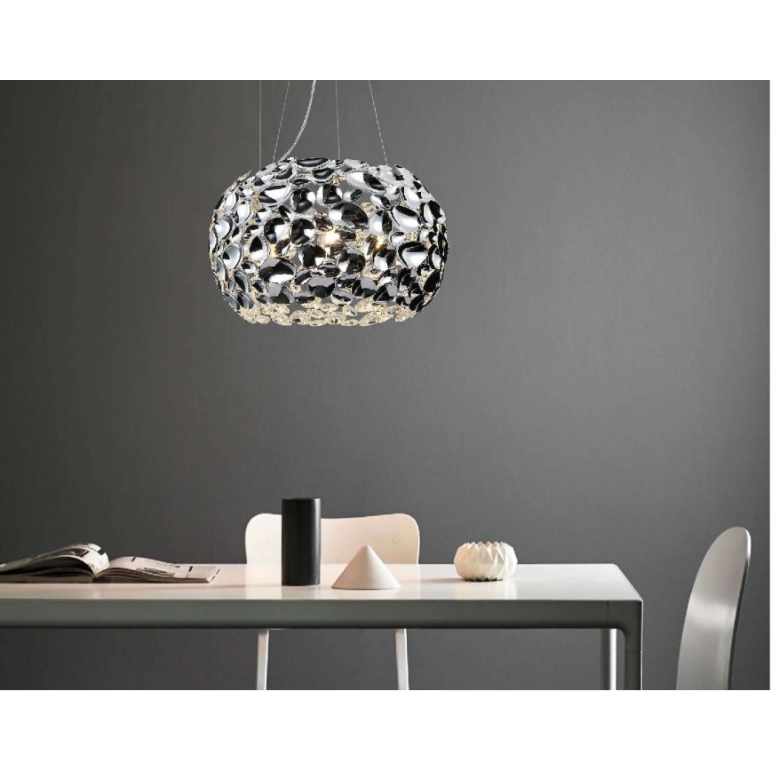 Open Design OR80162 - Lustr na lanku CARERA 6xG9/7W/230V pr. 55 cm lesklý chrom