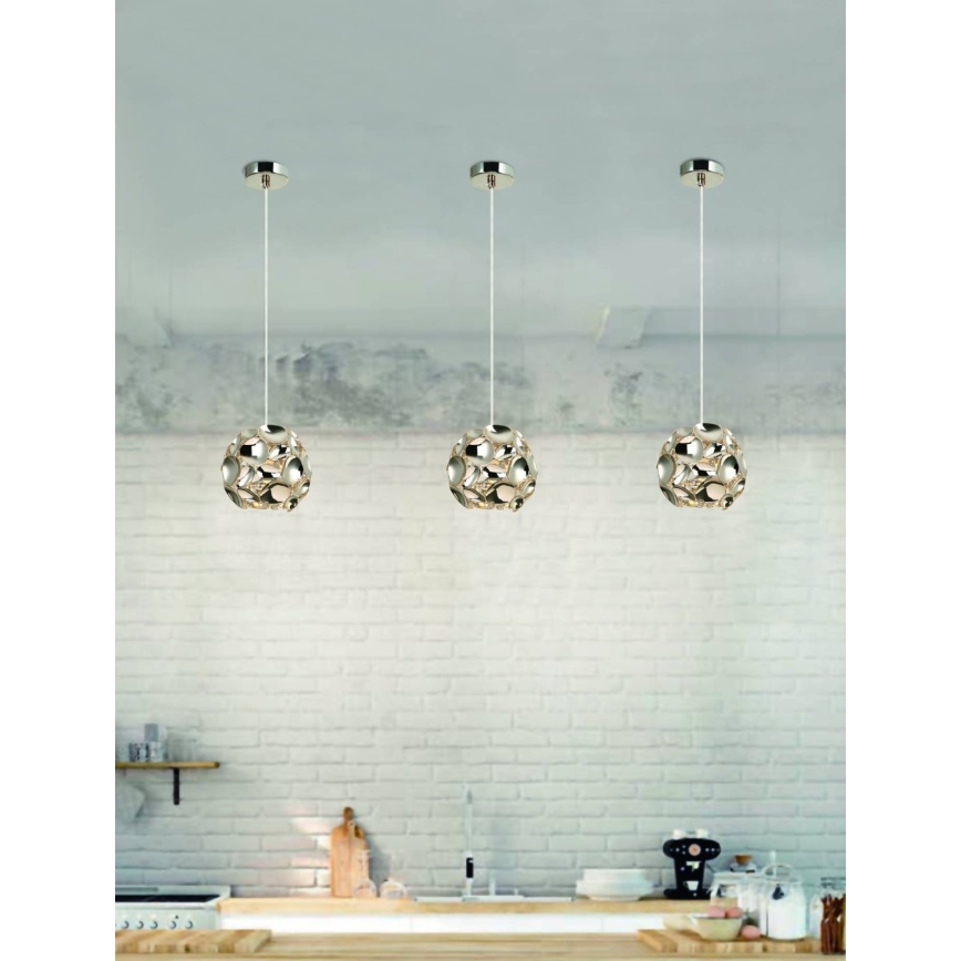 Open Design OR80193 - Lustr na lanku CARERA 1xG9/7W/230V pr. 15 cm rose gold