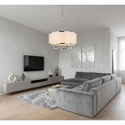 Open Design OR80209 - Lustr na řetězu CASA 3xE14/12W/230V krémová/lesklý chrom