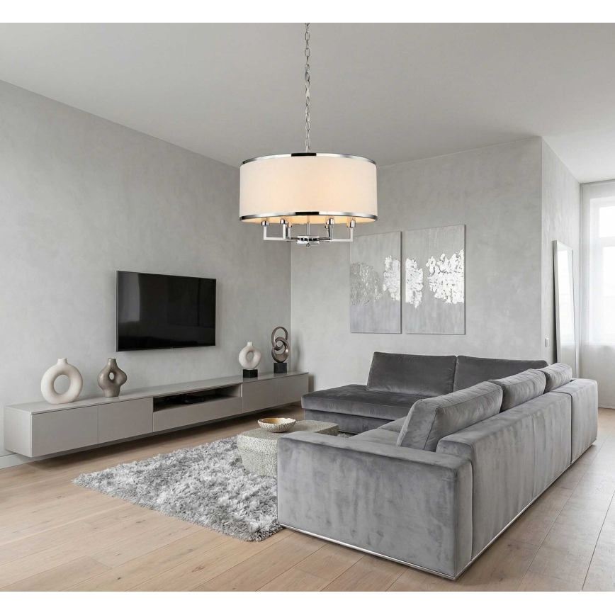Open Design OR80209 - Lustr na řetězu CASA 3xE14/12W/230V krémová/lesklý chrom
