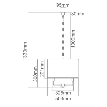 Open Design OR80216 - Lustr na řetězu CASA 6xE14/15W/230V krémová/lesklý chrom