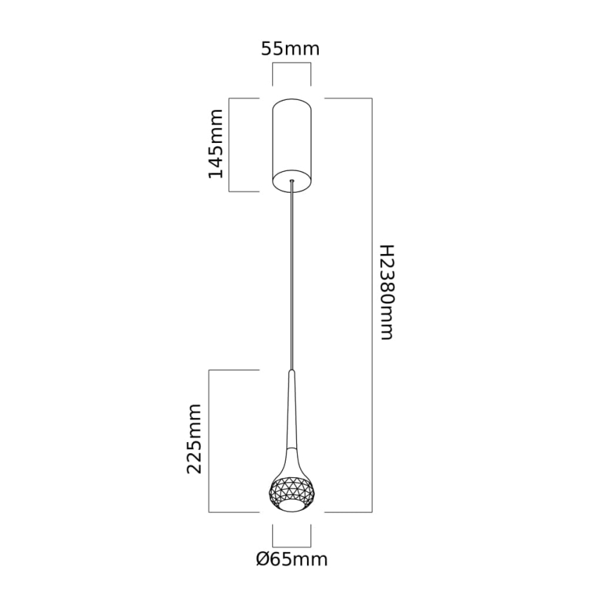 Open Design OR80315 - LED Lustr na lanku CRIMA LED/7W/230V rose gold