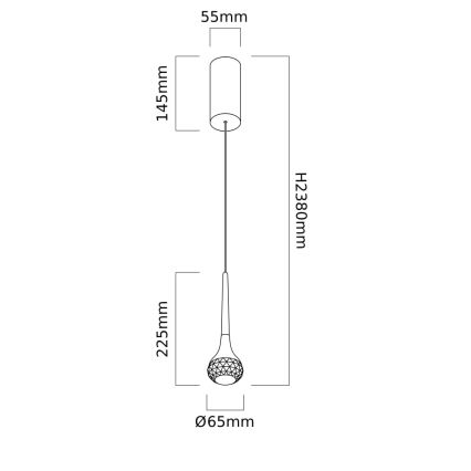 Open Design OR80322 - LED Lustr na lanku CRIMA LED/7W/230V lesklý chrom