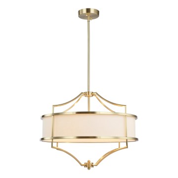 Open Design OR80933 - Lustr na tyči STESSO 4xE27/15W/230V pr. 55 cm mosaz/bílá