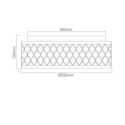 Open Design OR81015 - Stropní svítidlo CAVALLI 3xE27/15W/230V pr. 52 cm mosaz