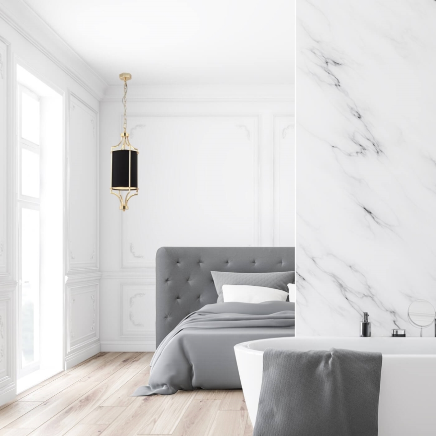 Open Design OR84108 - Lustr na řetězu LUNGA 1xE27/15W/230V zlatá/černá