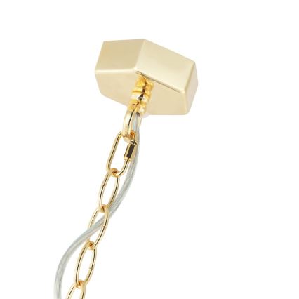 Open Design OR84108 - Lustr na řetězu LUNGA 1xE27/15W/230V zlatá/černá