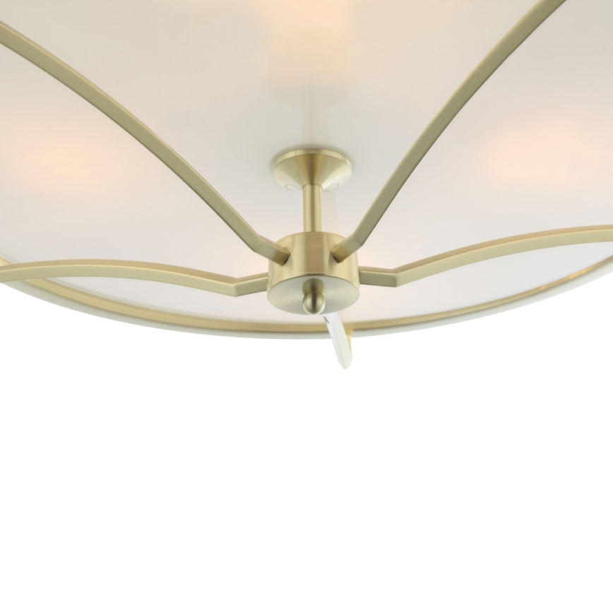 Open Design OR84436 - Stropní svítidlo STESSO 4xE27/12W/230V pr. 65 cm mosaz/bílá