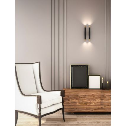 Open Design OR84573 - Nástěnné svítidlo Q 2xG9/3,5W/230V černá/zlatá