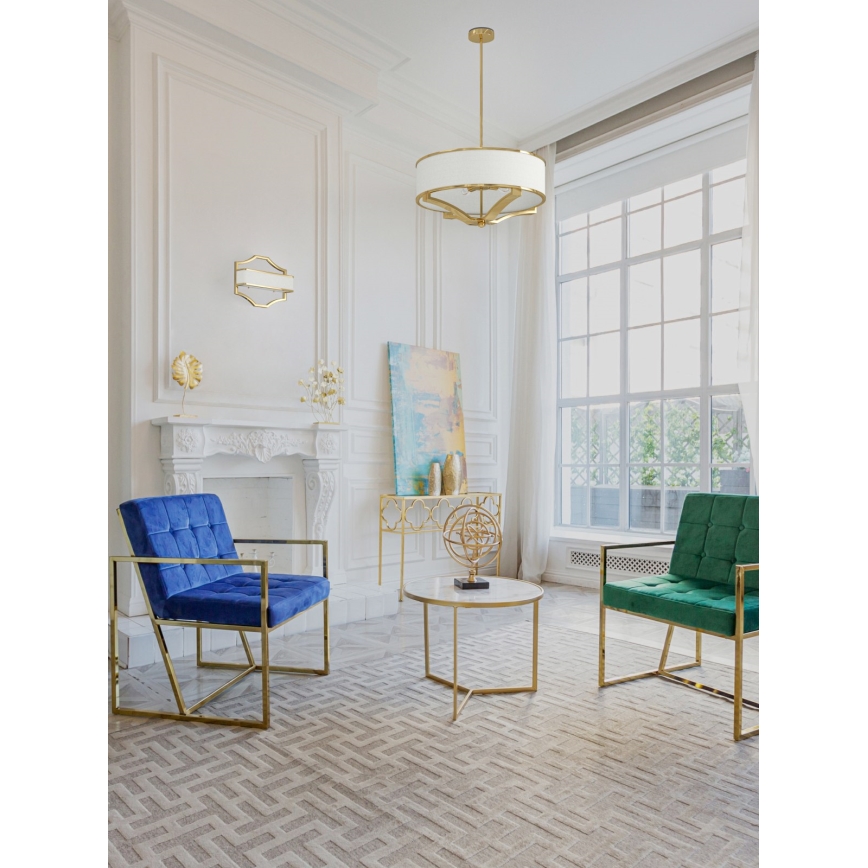 Open Design OR84825 - Lustr na tyči GERDO 4xE27/12W/230V zlatá/bílá