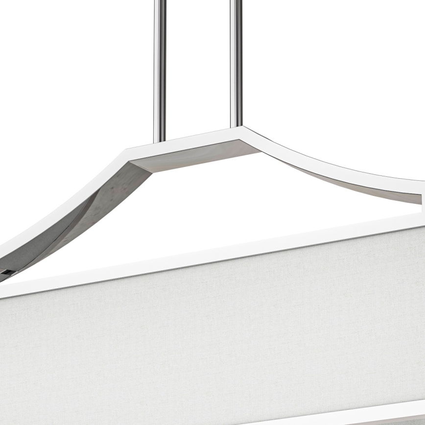 Open Design OR84849 - Lustr na tyči GERDO OVALE 6xE14/12W/230V lesklý chrom/bílá