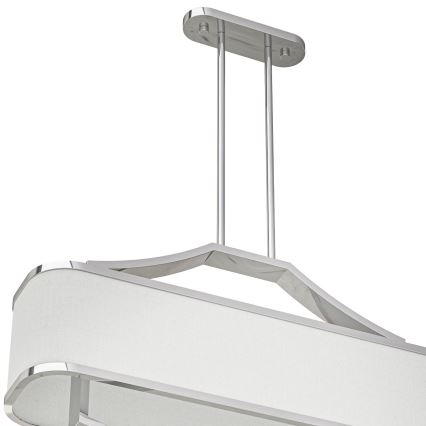 Open Design OR84849 - Lustr na tyči GERDO OVALE 6xE14/12W/230V lesklý chrom/bílá