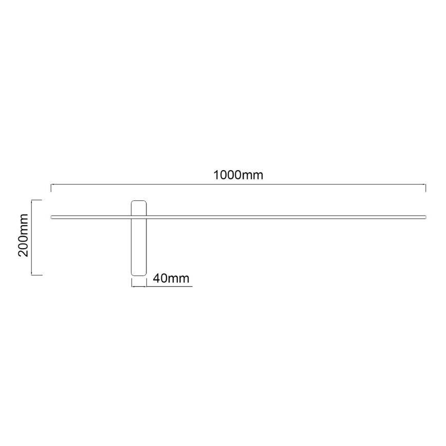 Open Design OR85051 - LED Nástěnné svítidlo BENE LED/10,5W/230V 100 cm černá