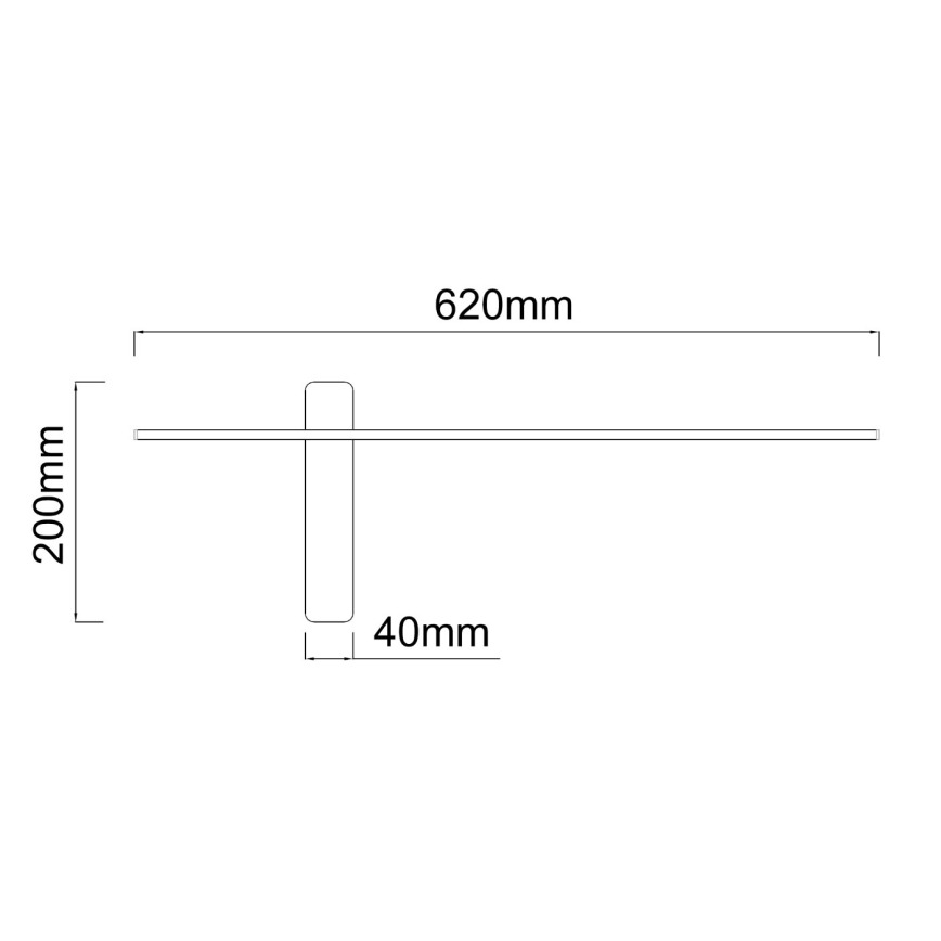 Open Design OR85068 - LED Nástěnné svítidlo BENE LED/7W/230V 62 cm černá