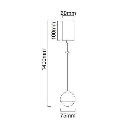 Open Design OR85099 - LED Lustr na lanku BOLICINA LED/5W/230V zlatá