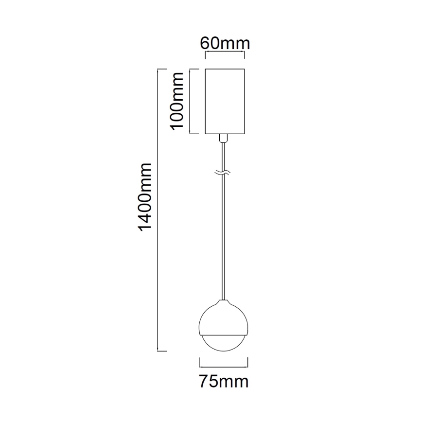 Open Design OR85099 - LED Lustr na lanku BOLICINA LED/5W/230V zlatá