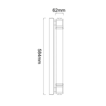 Open Design OR85273 - LED Koupelnové osvětlení zrcadla OMI LED/13W/230V 58 cm IP44 černá