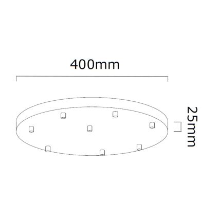 Open Design OR85334 - Lustr na lanku ERO 8xG9/8W/230V zlatá