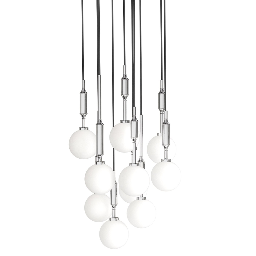 Open Design OR85358 - Lustr na lanku ERO 10xG9/8W/230V lesklý chrom